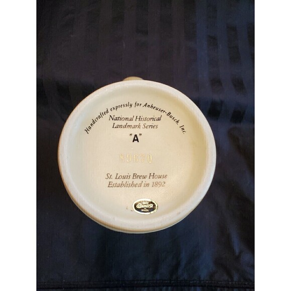 BUDWEISER NATIONAL HISTORICAL LANDMARK SERIES A BEER STEIN ST. LOUIS BREW HOUSE - Picture 9 of 12